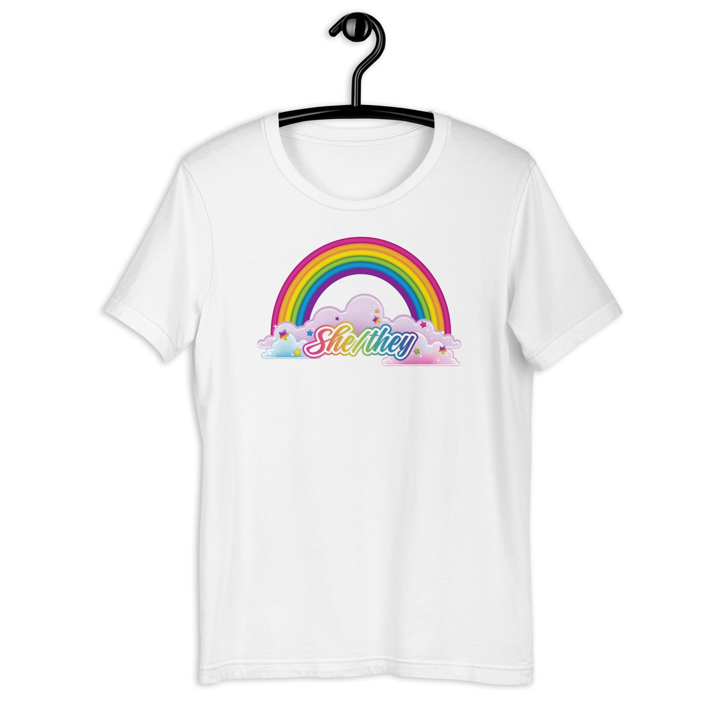 LGBTQIA Frank T-Shirt: She/They Pronouns